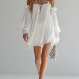Mélusine | Mini Boho Dress with Off-the-Shoulder Design
