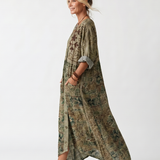 Aleta | Midi Sukienka Oversize z Guzikami i Kieszeniami