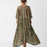 Aleta | Midi Sukienka Oversize z Guzikami i Kieszeniami