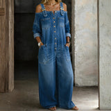 Elsa - Kombinezon Denim Off Shoulder