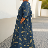 Elize - Luźna Sukienka Midi - Bezwysiłkowa Elegancja, Codzienny Komfort