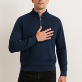 Sweter z dzianiny - Pół-zamek