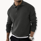 Miguel - Sweter Polo Waflowy