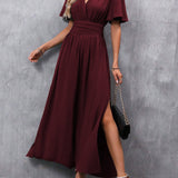 Eterna - Elegancka Czarna Sukienka Maxi