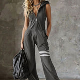 Amélia - Zestaw sportowy w stylu retro z kapturem i paskami