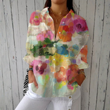 Inês - Elegancka Bluzka Aquarela Floral