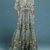 Rute - Elegancka sukienka maxi w kwiaty