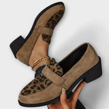 Eleganckie damskie buty w wzór lamparta