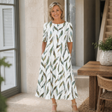 Sarah | Kwiatowa sukienka midi w stylu casual