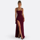 Vitória - Elegancka Sukienka Maxi Formalna z Odkrytymi Plecami