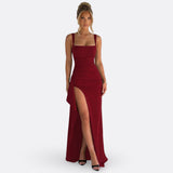 Vitória - Elegancka Sukienka Maxi Formalna z Odkrytymi Plecami