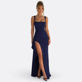 Vitória - Elegancka Sukienka Maxi Formalna z Odkrytymi Plecami