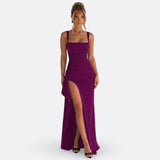 Vitória - Elegancka Sukienka Maxi Formalna z Odkrytymi Plecami