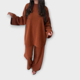 Ingrid - Zestaw Plus Size Z Prążkowanego Materiału