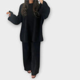Ingrid - Zestaw Plus Size Z Prążkowanego Materiału