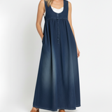 Iva - Sukienka Maxi z Denimu Vintage