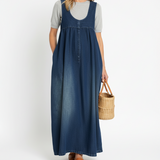 Iva - Sukienka Maxi z Denimu Vintage