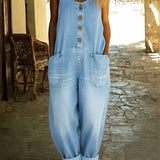 Graça - Kombinezon z Denimu w Stylu Vintage