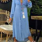 Helena - Elegancka Casualowa Koszula Jeansowa